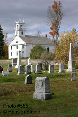 Lempster, NH - Church and Cemetery - Vertical